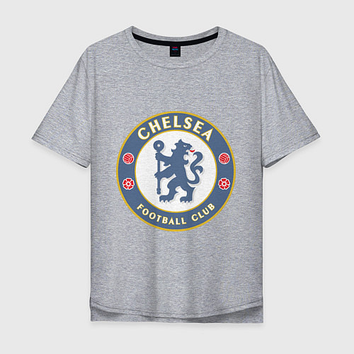 Мужская футболка оверсайз Chelsea FC / Меланж – фото 1