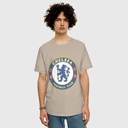 Футболка оверсайз мужская Chelsea FC, цвет: миндальный — фото 2