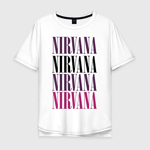 Мужская футболка оверсайз Get Nirvana / Белый – фото 1