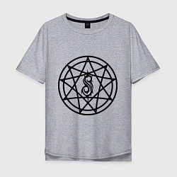 Футболка оверсайз мужская Slipknot Pentagram, цвет: меланж