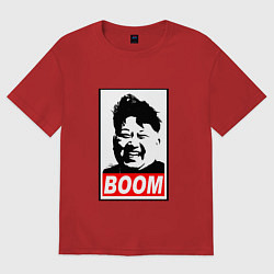 Футболка оверсайз мужская BOOM: Kim Chen Eun, цвет: красный