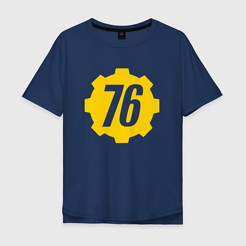 Мужская футболка оверсайз 76 Gears / Тёмно-синий – фото 1