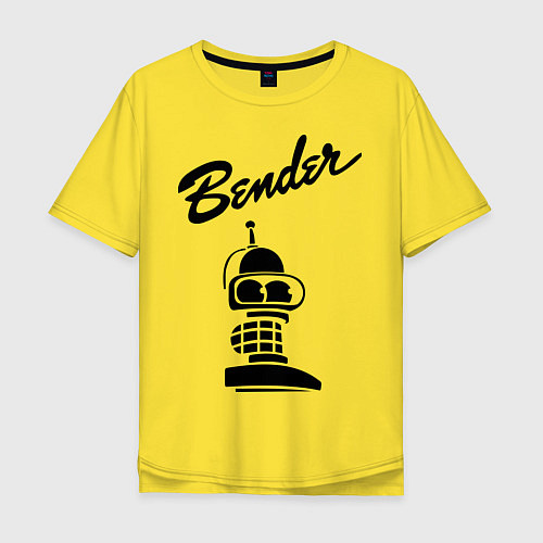 Мужская футболка оверсайз Bender monochrome / Желтый – фото 1