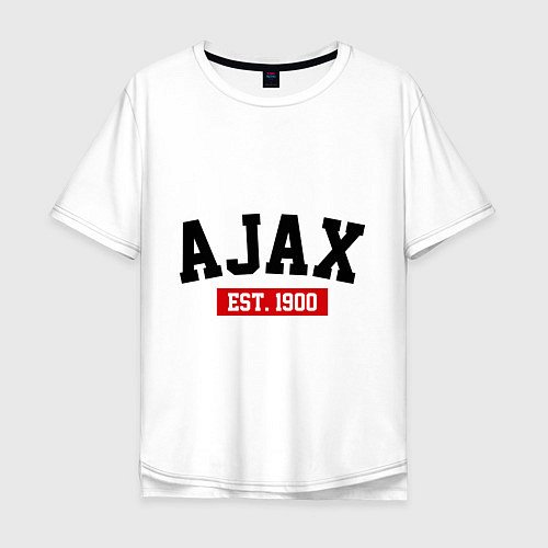 Мужская футболка оверсайз FC Ajax Est. 1900 / Белый – фото 1