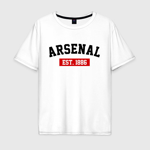 Мужская футболка оверсайз FC Arsenal Est. 1886 / Белый – фото 1