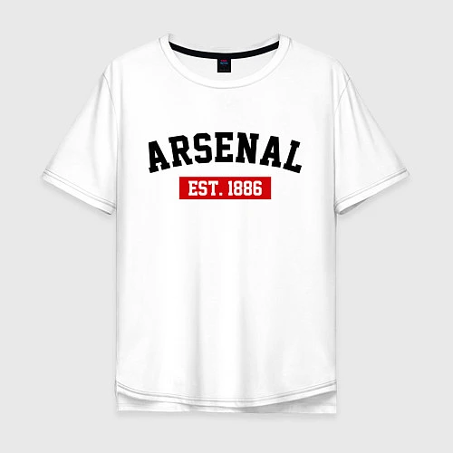 Мужская футболка оверсайз FC Arsenal Est. 1886 / Белый – фото 1