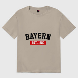 Футболка оверсайз мужская FC Bayern Est. 1900, цвет: миндальный