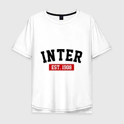 Футболка оверсайз мужская FC Inter Est. 1908, цвет: белый