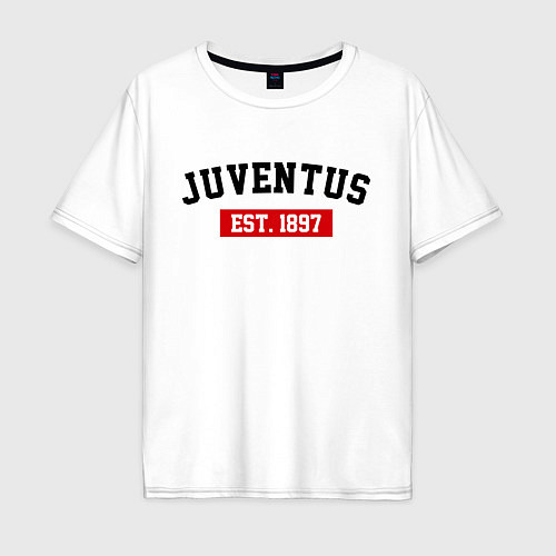 Мужская футболка оверсайз FC Juventus Est. 1897 / Белый – фото 1