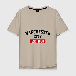 Мужская футболка оверсайз FC Manchester City Est. 1880