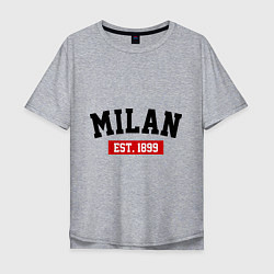 Футболка оверсайз мужская FC Milan Est. 1899, цвет: меланж