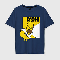 Футболка оверсайз мужская Homer D'OH!, цвет: тёмно-синий