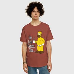 Футболка оверсайз мужская The Last Perfect Man, цвет: кирпичный — фото 2