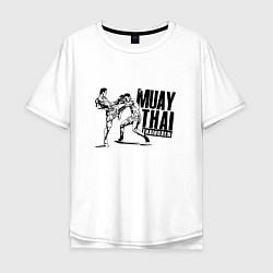 Футболка оверсайз мужская Muay Thai Thaiboxen, цвет: белый