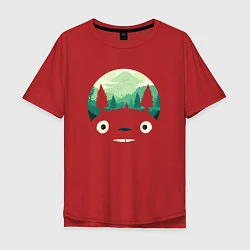 Мужская футболка оверсайз Тоторо как лес