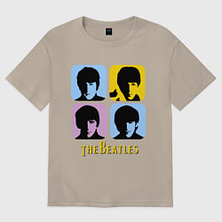 Мужская футболка оверсайз The Beatles: pop-art