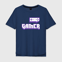 Футболка оверсайз мужская Twitch Gamer, цвет: тёмно-синий
