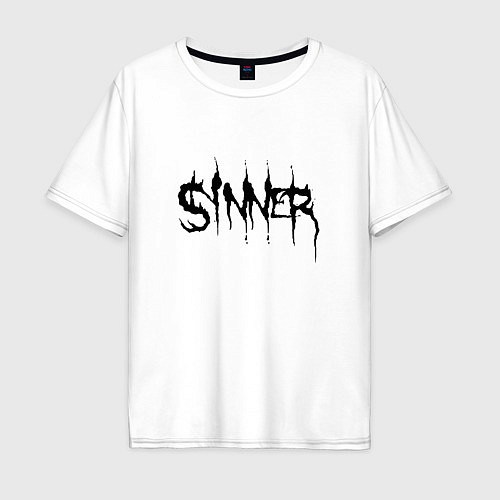 Мужская футболка оверсайз Real Sinner / Белый – фото 1