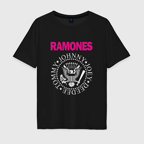 Мужская футболка оверсайз Ramones Boyband / Черный – фото 1