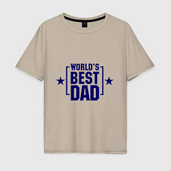 Мужская футболка оверсайз Worlds best dad