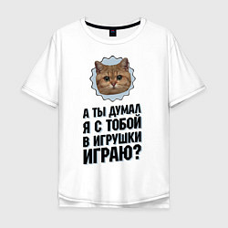 Мужская футболка оверсайз Я с тобой в игрушки играю?