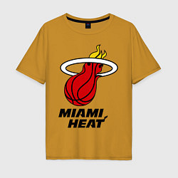 Мужская футболка оверсайз Miami Heat-logo