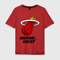 Мужская футболка оверсайз Miami Heat-logo