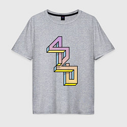 Мужская футболка оверсайз 420 Geometry