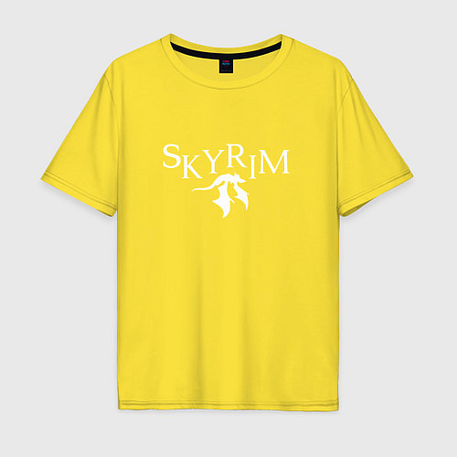 Мужская футболка оверсайз Skyrim / Желтый – фото 1