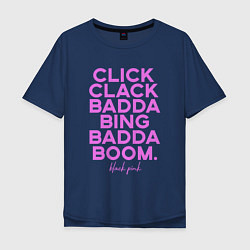 Мужская футболка оверсайз Click Clack Black Pink