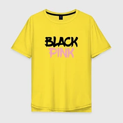 Мужская футболка оверсайз Black Pink Graffiti
