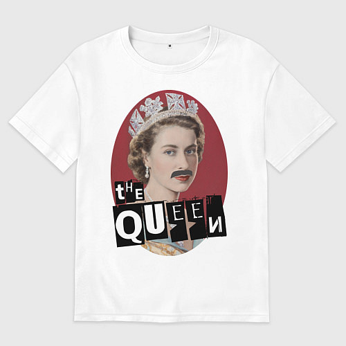 Мужская футболка оверсайз The Queen / Белый – фото 1