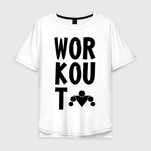 Мужская футболка оверсайз WorkOut: Street Style / Белый – фото 1