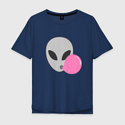 Футболка оверсайз мужская Инопланетная жвачка, цвет: тёмно-синий