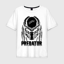 Футболка оверсайз мужская Predator Mask, цвет: белый