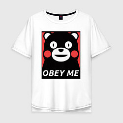 Футболка оверсайз мужская Kumamon: Obey Me, цвет: белый