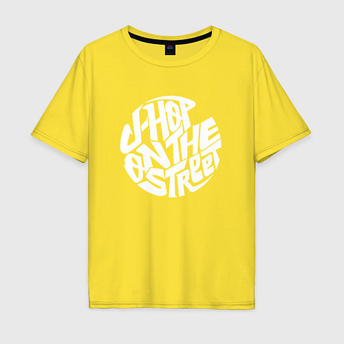Мужская футболка оверсайз J-Hope: On the Street / Желтый – фото 1