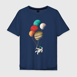 Мужская футболка оверсайз Космические шары