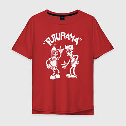 Мужская футболка оверсайз Futurama Cartoon