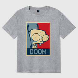 Футболка оверсайз мужская Doom Zim, цвет: меланж