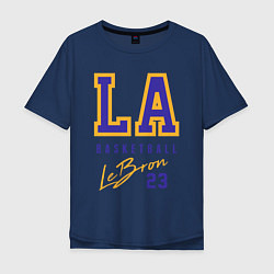 Футболка оверсайз мужская Lebron 23: Los Angeles, цвет: тёмно-синий