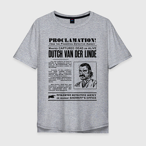 Мужская футболка оверсайз RDR II: Proclamation / Меланж – фото 1