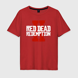 Футболка оверсайз мужская RDR II, цвет: красный