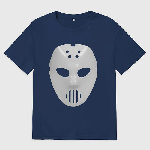 Мужская футболка оверсайз Angerfist Mask / Тёмно-синий – фото 1