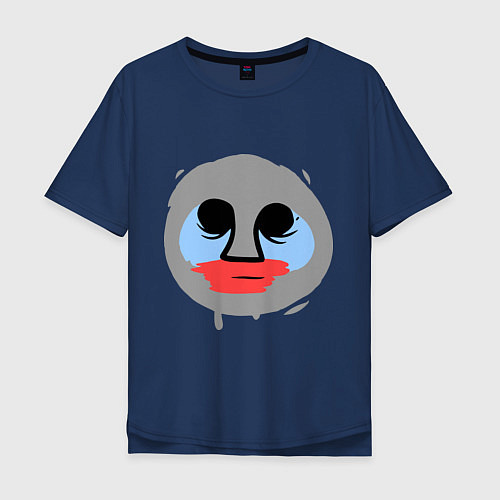 Мужская футболка оверсайз Deuce / Тёмно-синий – фото 1