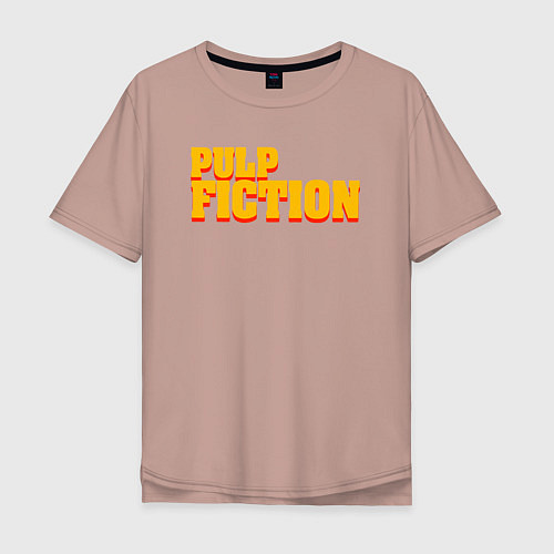 Мужская футболка оверсайз Pulp Fiction / Пыльно-розовый – фото 1