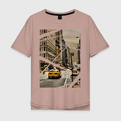 Мужская футболка оверсайз NY Taxi