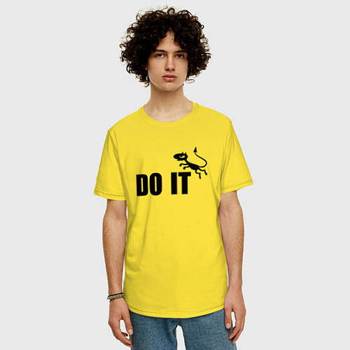 Мужская футболка оверсайз Disenchantment Do it / Желтый – фото 3