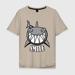 Мужская футболка оверсайз Shark Smile