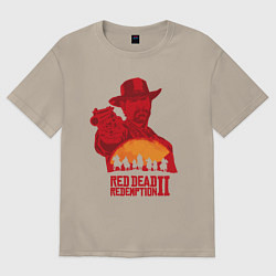 Футболка оверсайз мужская Red Dead Redemption 2, цвет: миндальный